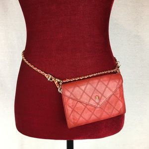 CHANEL Vintage Wild Stitch Wallet on Micro Chain